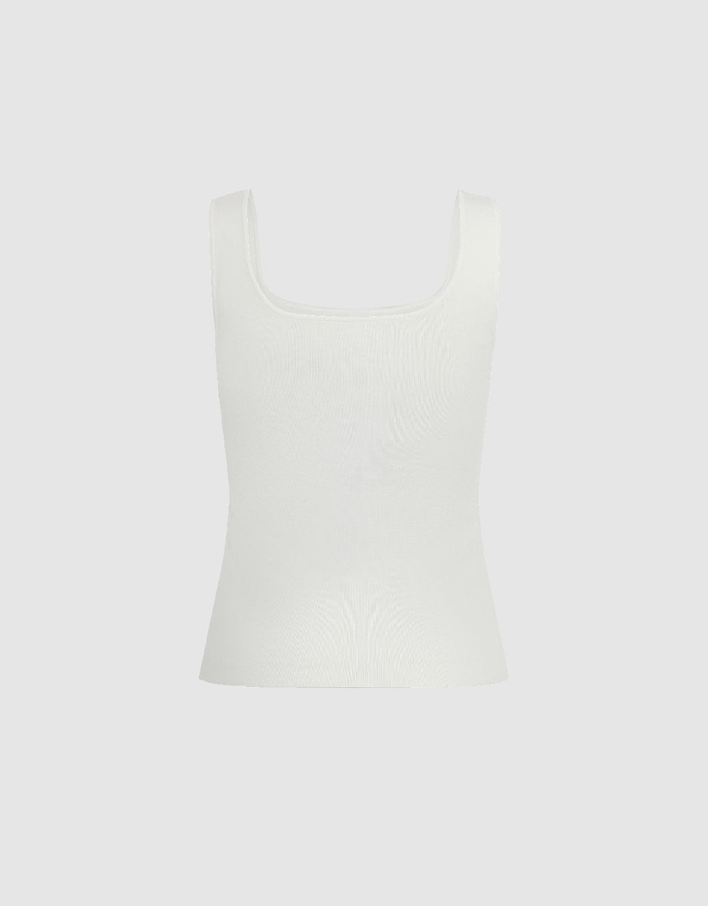 Square-cut Collar Knitted Tank Top