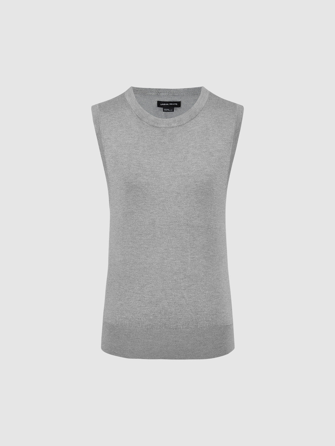 Crew Neck Knitted Tank Top