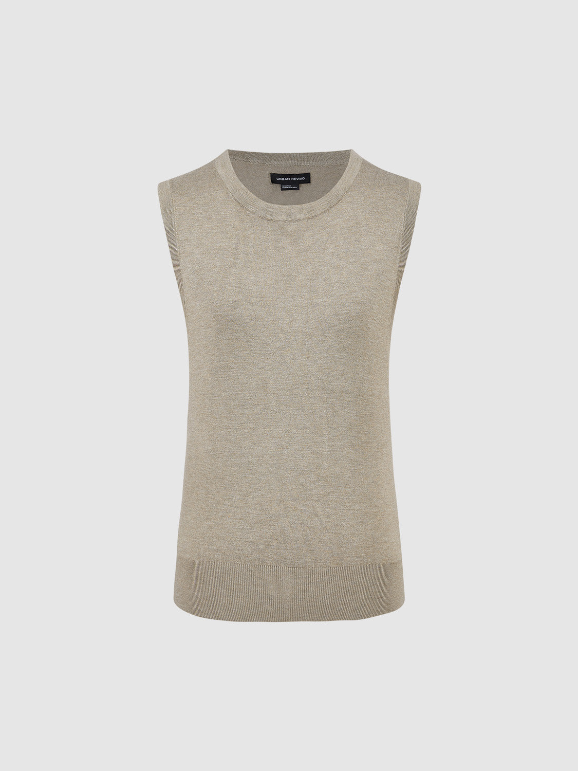 Crew Neck Knitted Tank Top