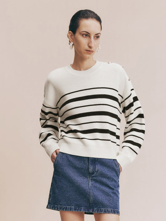 Crew Neck Loose Knitted T-Shirt