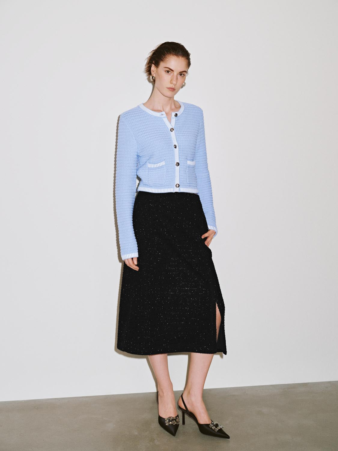 Patch Pocket Knitted Cardigan