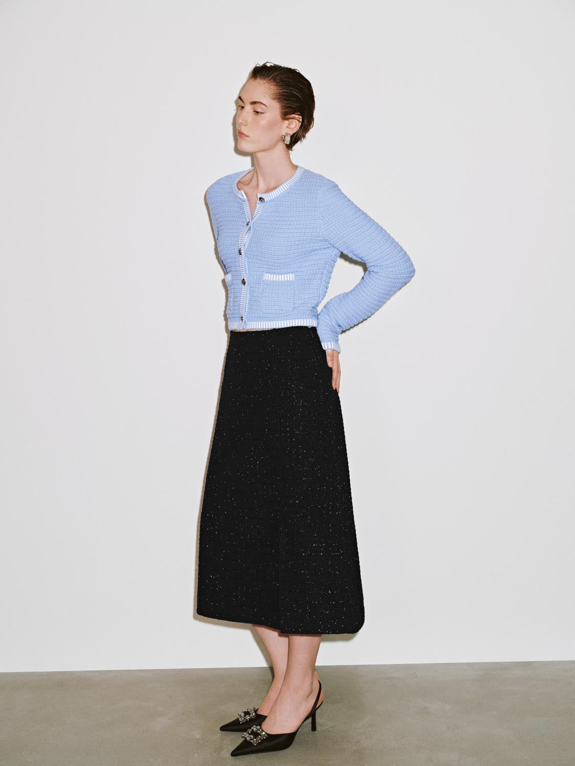 Patch Pocket Knitted Cardigan