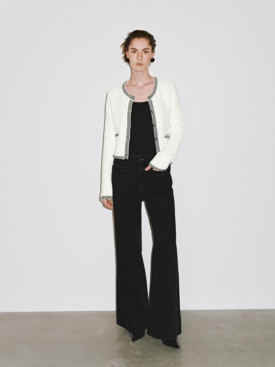 Patch Pocket Knitted Cardigan