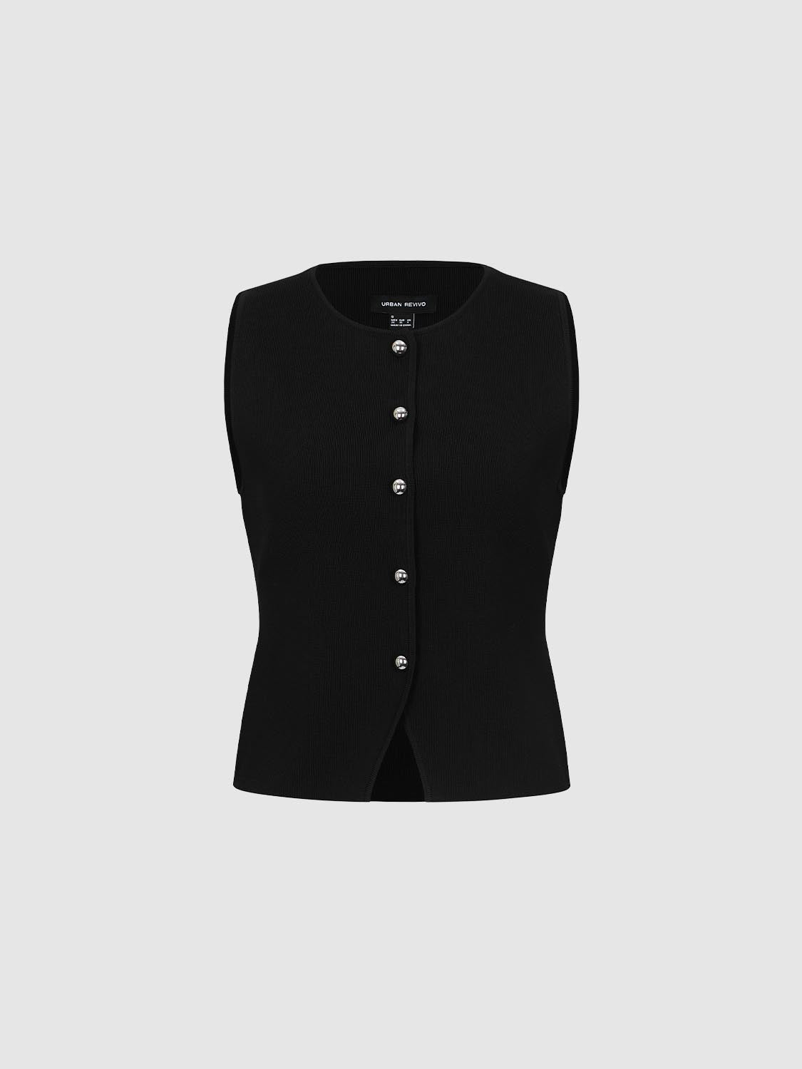 Sleeveless Knitted Cardigans