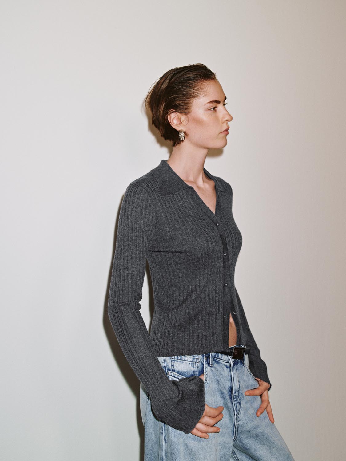 Button Up Knitted Cardigan