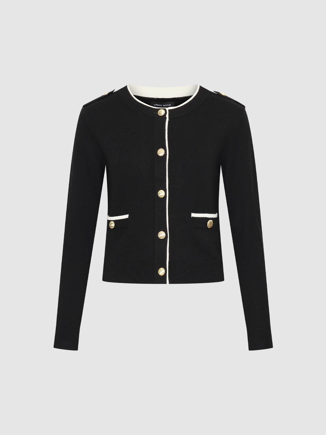 Button Detail Knitted Cardigans