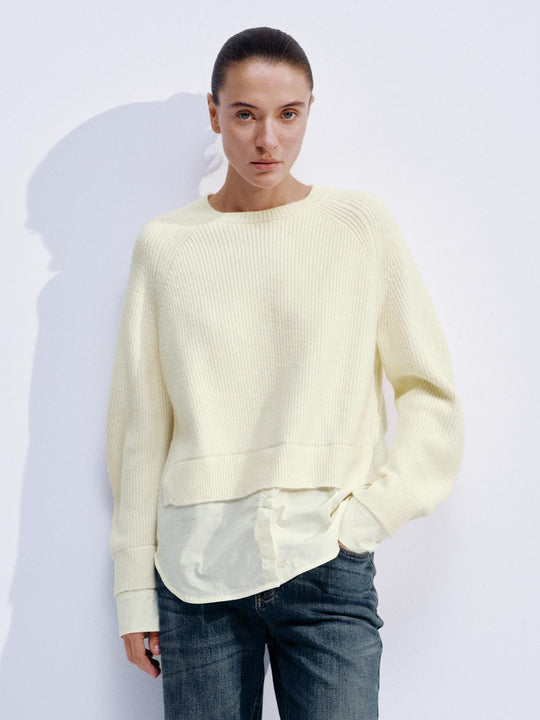 2 In 1 Long Sleeve Knitted T-Shirts