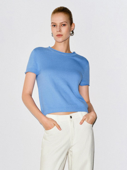 Soft Lightweight Knit Relaxed Cotton T-shirt