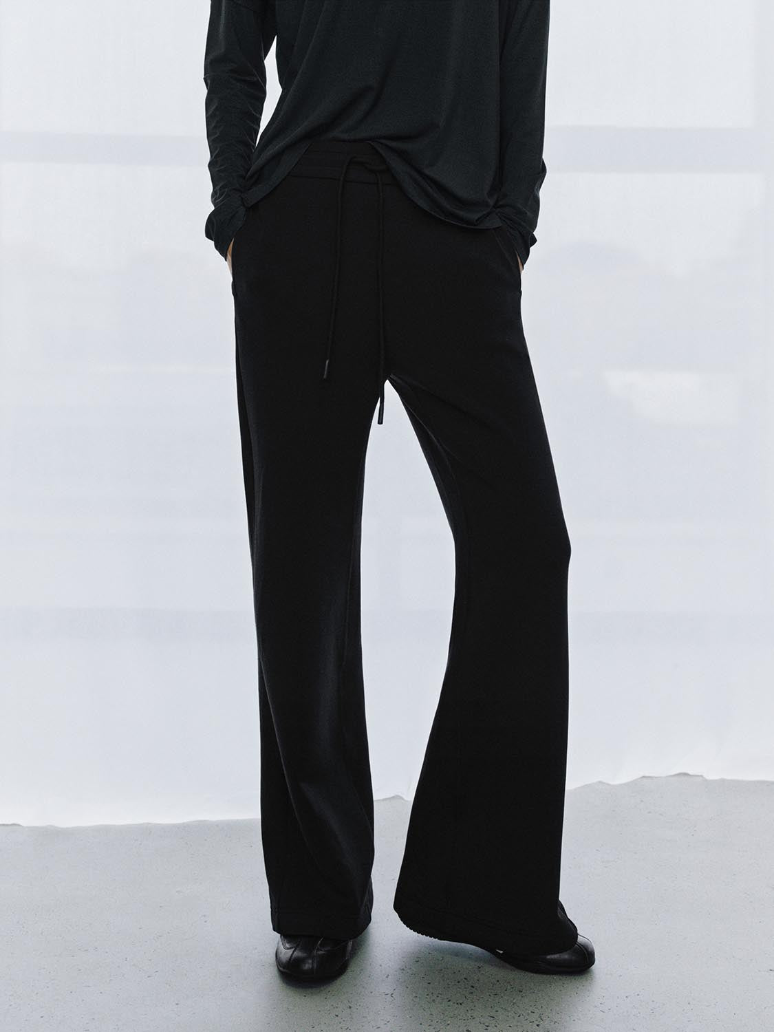 Drawstring Pull On Flare Leg Pants – URBAN REVIVO Singapore