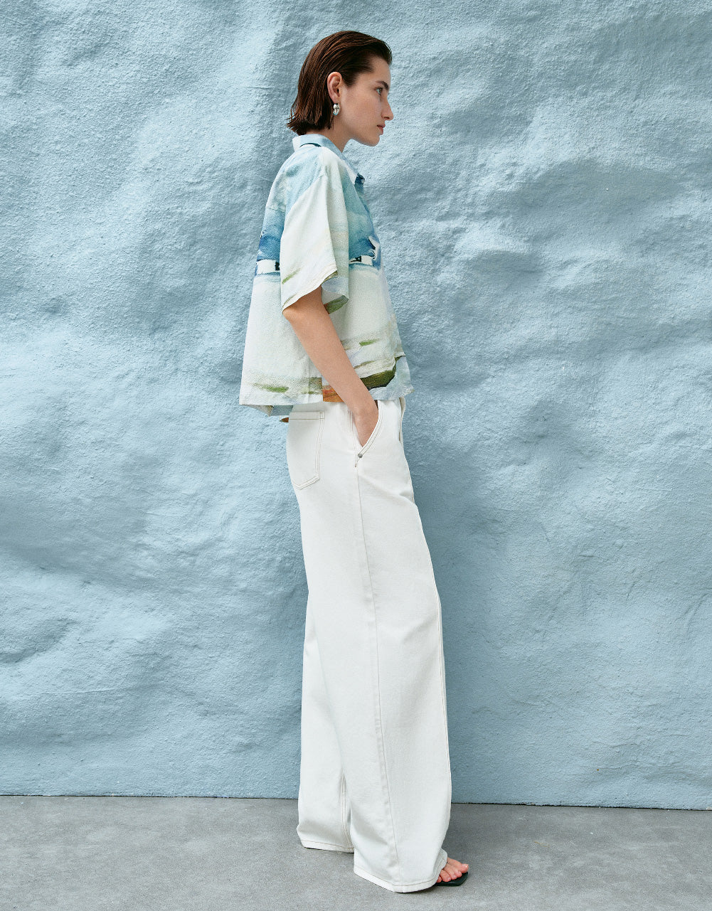 Sea Printed Loose Shirt
