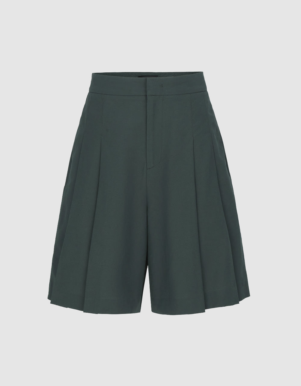 Textured Pleated Shorts