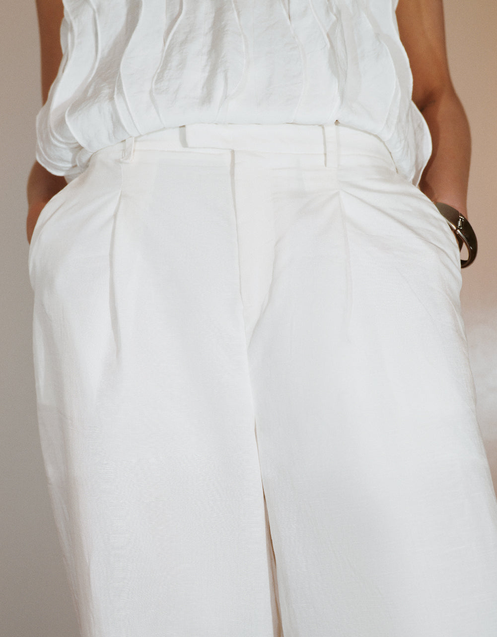 Linen Wide-Leg Pants