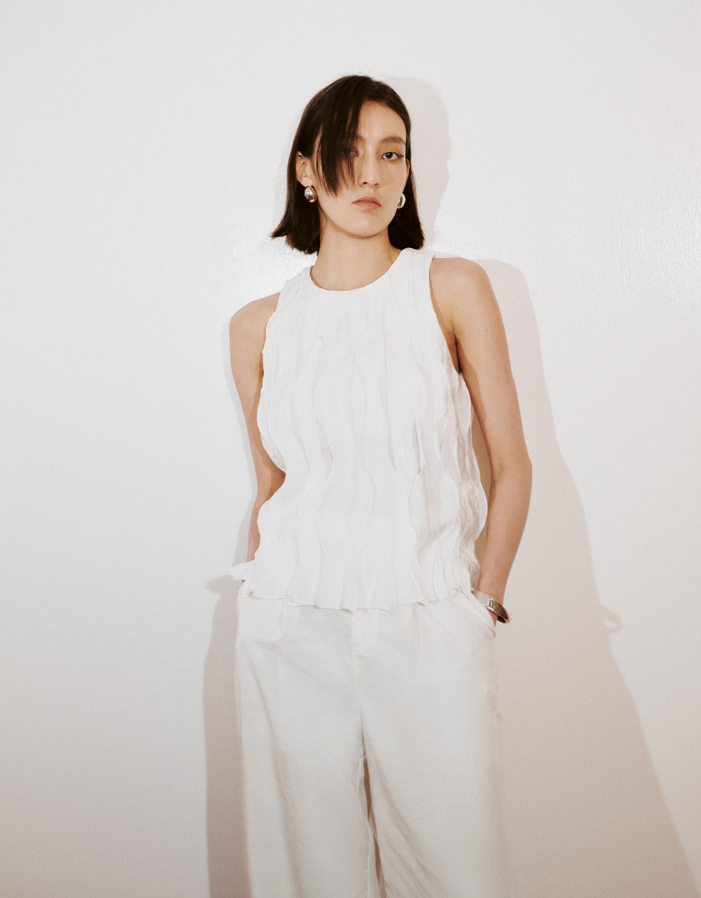 Linen Wide-Leg Pants