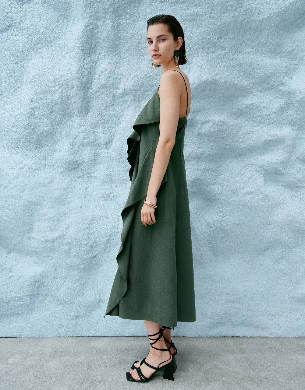 Sleeveless Ruffle A-Line Dress