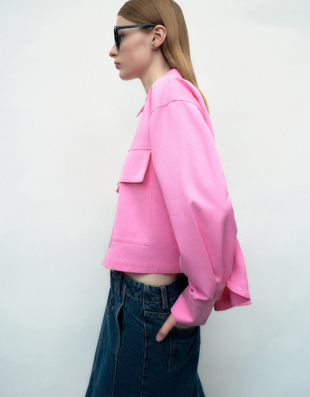 Button Up Striaght Lapel Shirt