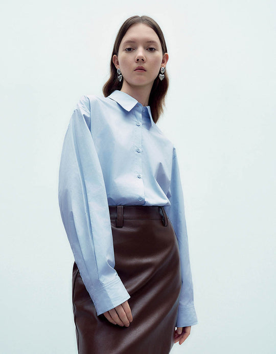 Striped Button Up Lapel Shirt