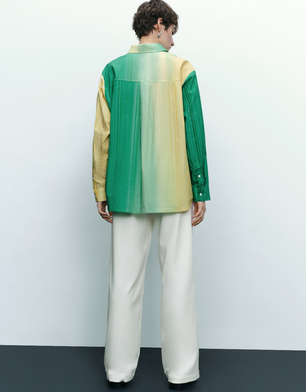 Button Up Two Tone Shirt