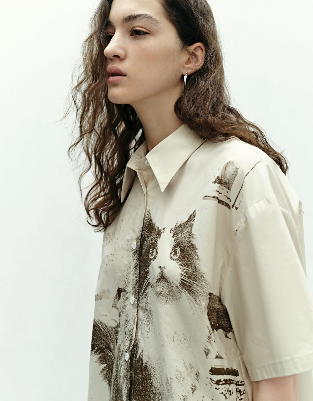 Cat Printed Shirt