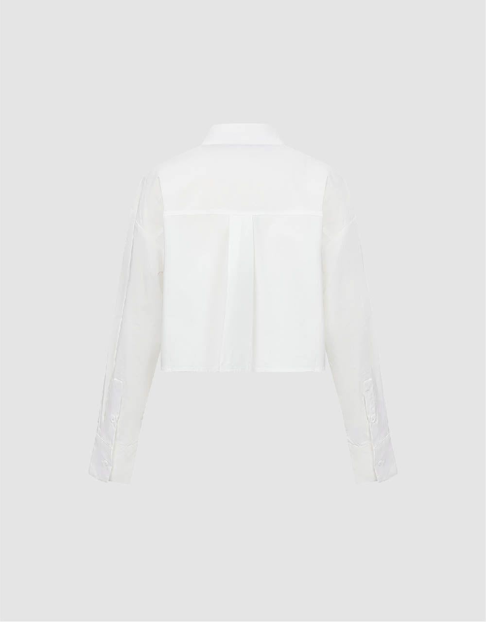 Cropped Straight Shirt With Tie