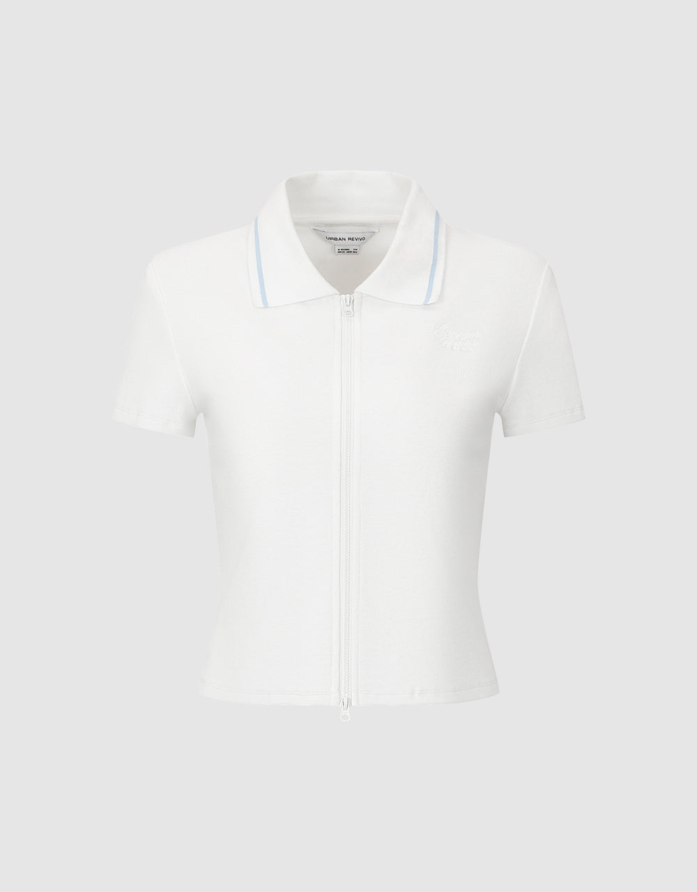 Zipper Front Skinny Shirt