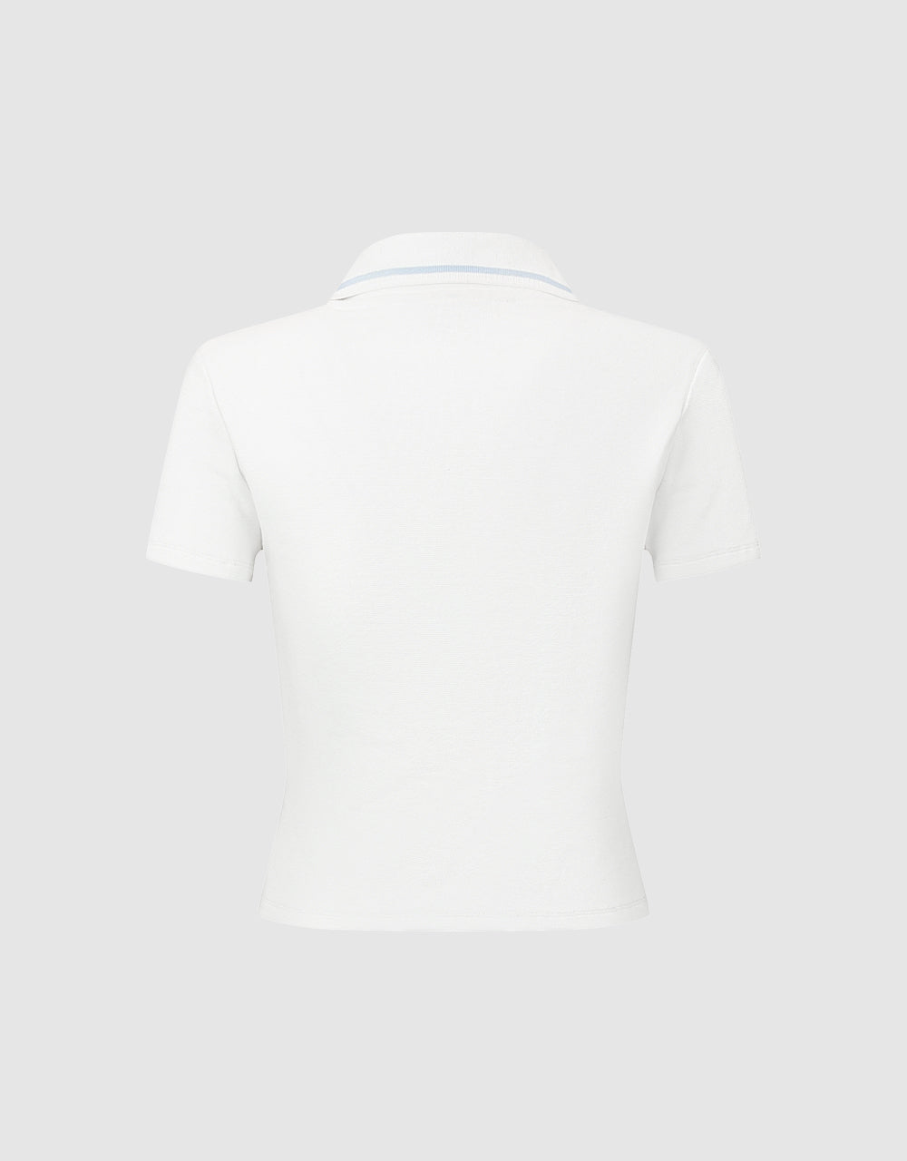 Zipper Front Skinny Shirt