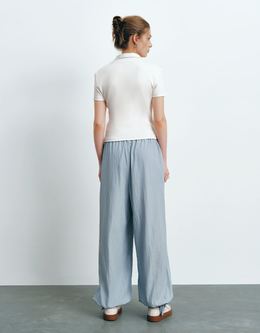 Zipper Front Skinny Shirt
