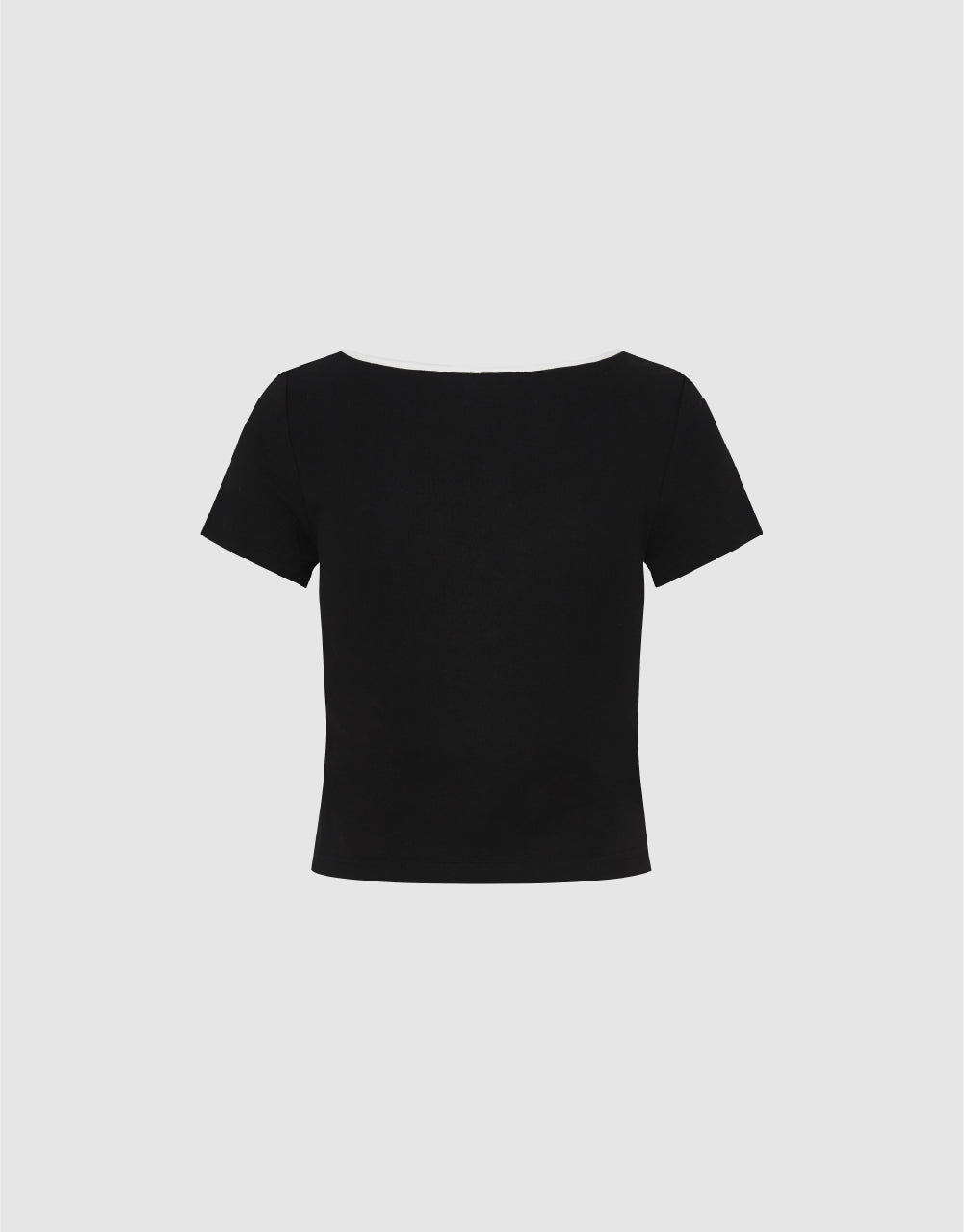 Tie Front U Neck T-Shirt