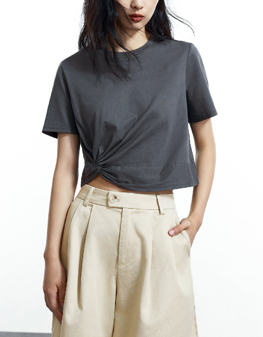 Crew Neck A-Line T-Shirt