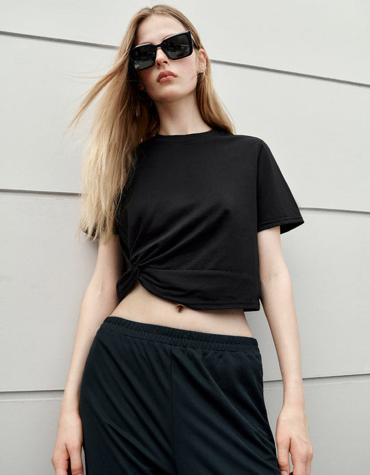 Crew Neck A-Line T-Shirt