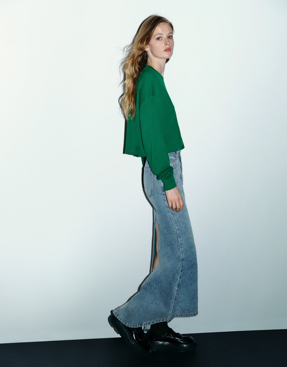 Crew Neck Straight Sweatshirt