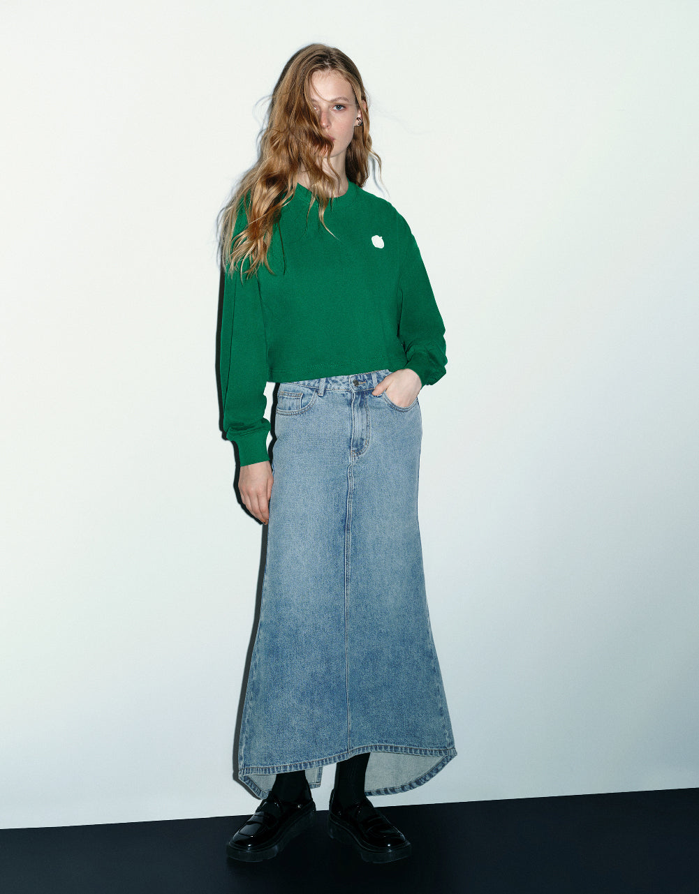 Crew Neck Straight Sweatshirt