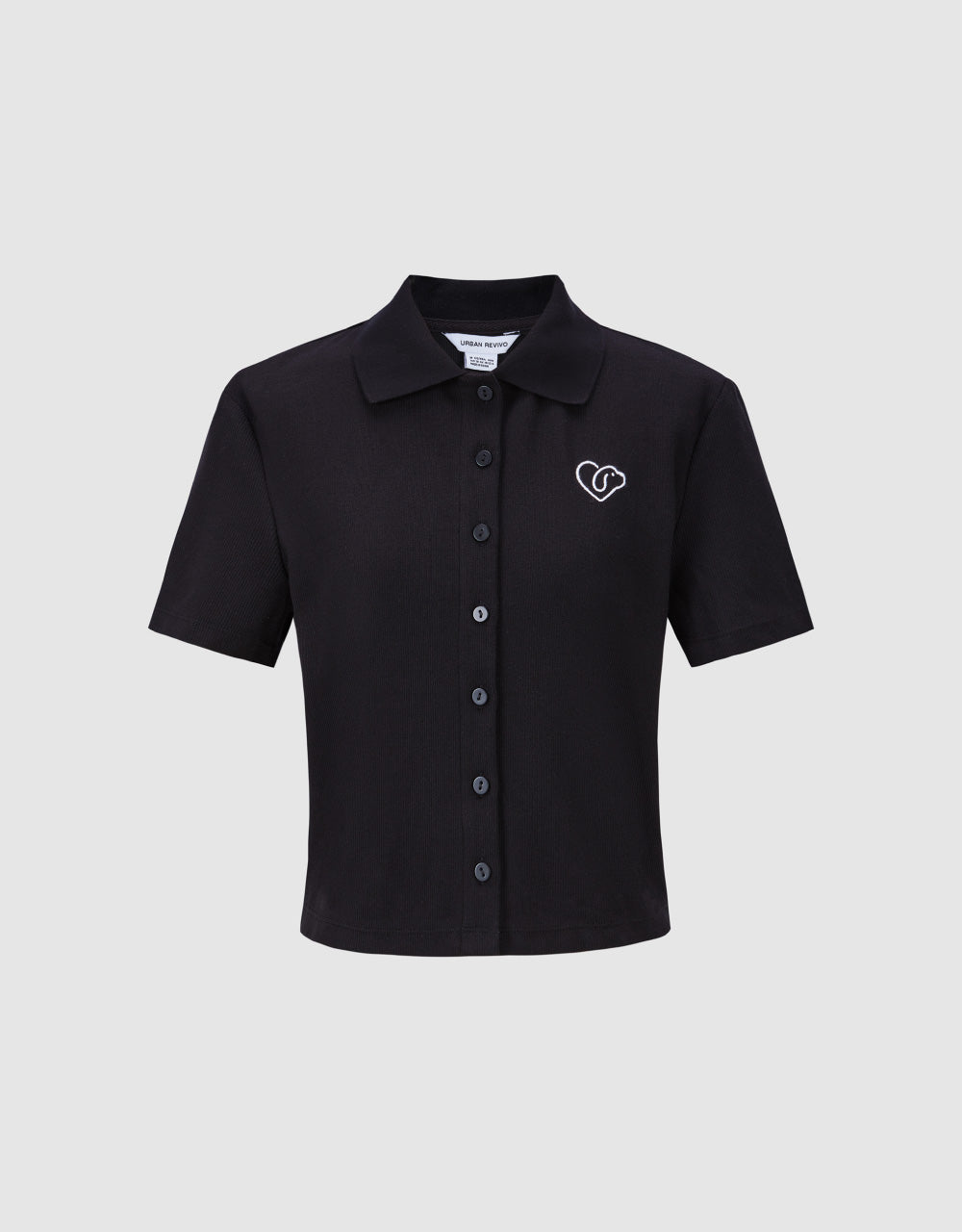 Linear Pattern Detail Polo Shirt