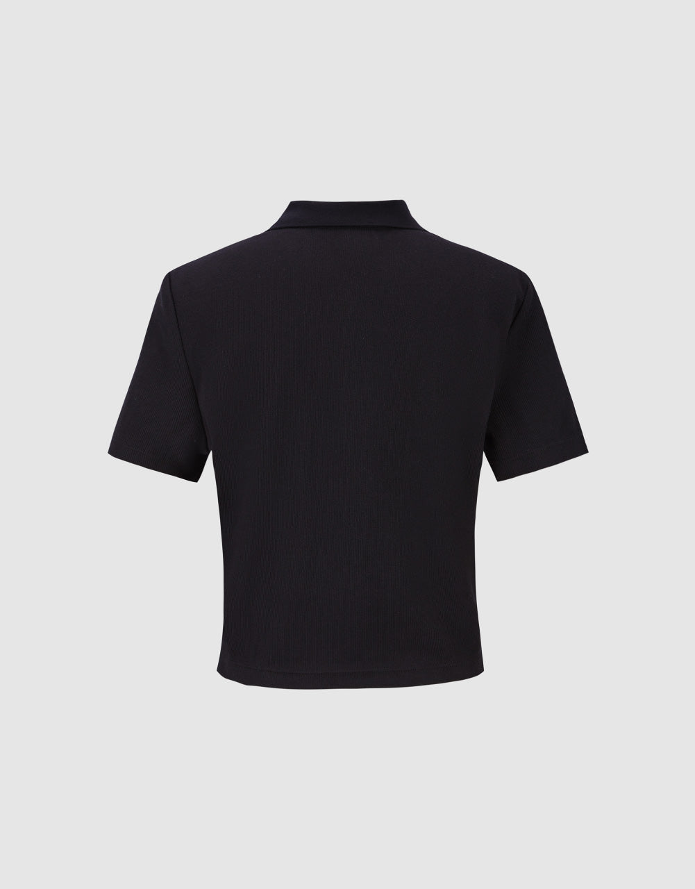Linear Pattern Detail Polo Shirt