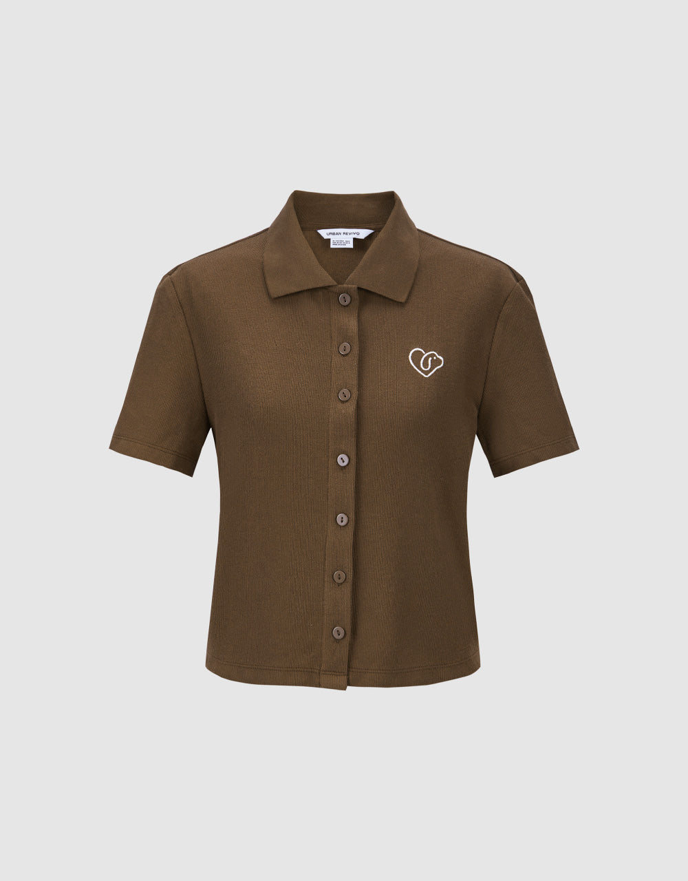Linear Pattern Detail Polo Shirt