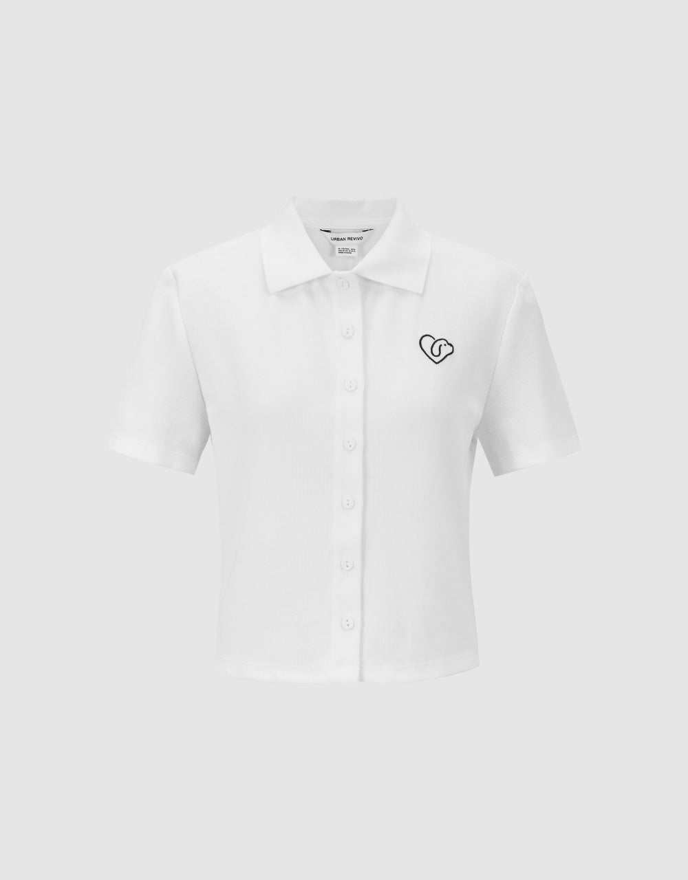 Linear Pattern Detail Polo Shirt