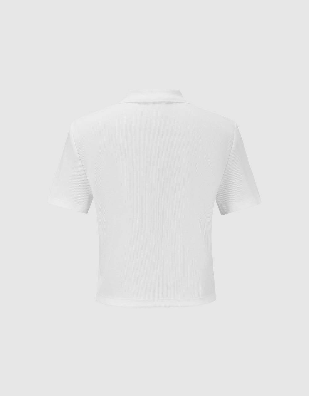 Linear Pattern Detail Polo Shirt