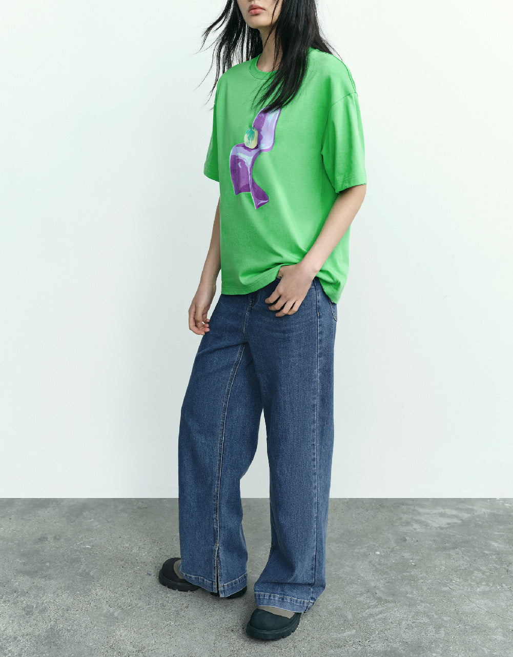Painting Printed Crew Neck T-Shirt