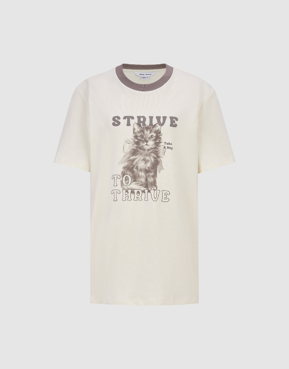 Printed Crew Neck Straight T-Shirt