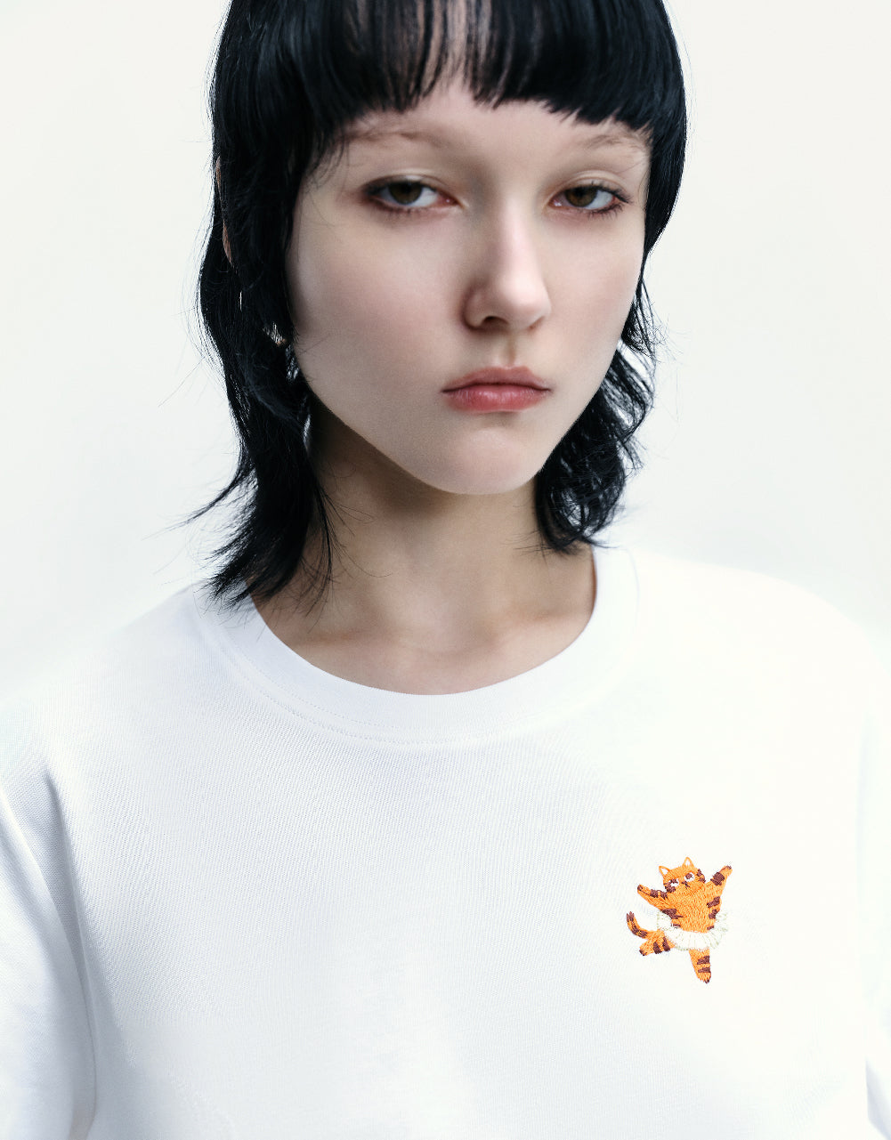 Cat Printed Crew Neck T-Shirt