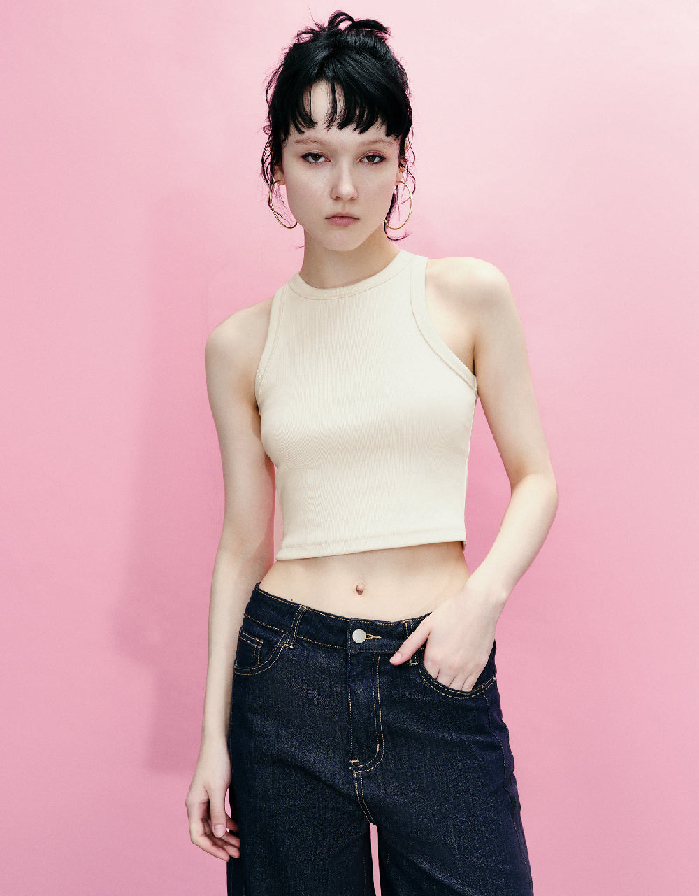 Crew Neck Straight Tank Top