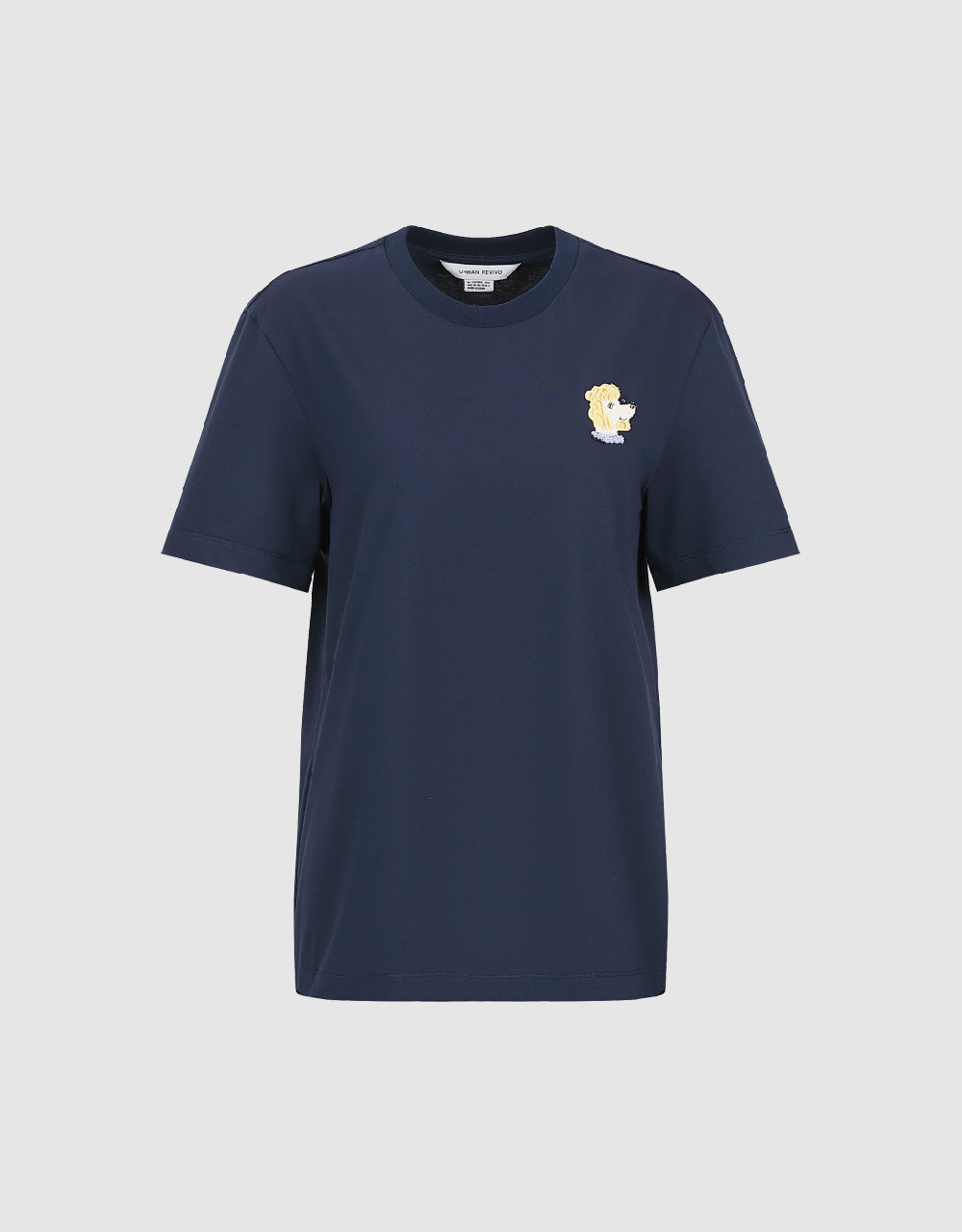 Cartoon Embroidered Crew Neck T-Shirt
