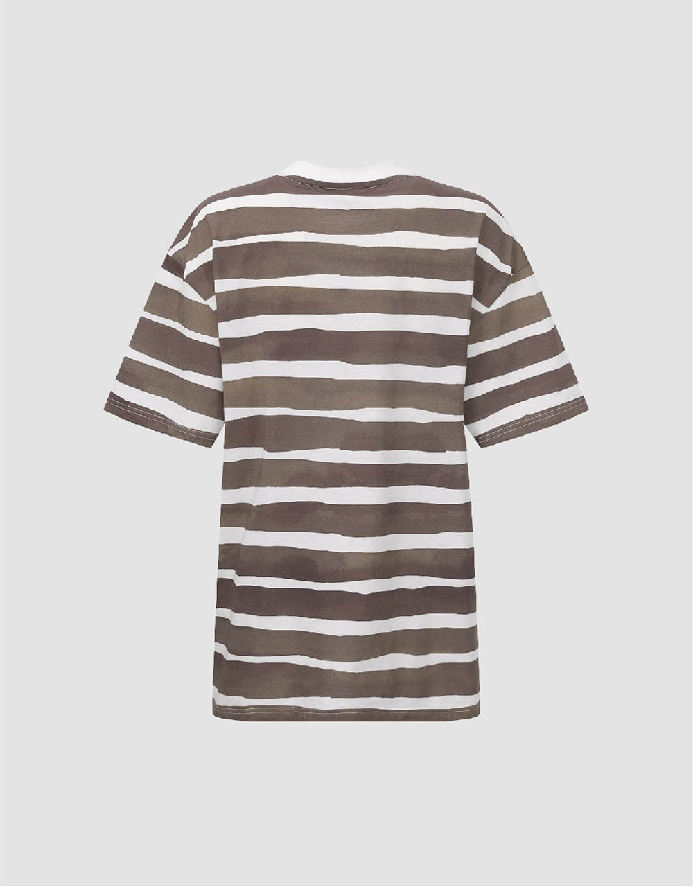Striped Crew Neck Straight T-Shirt