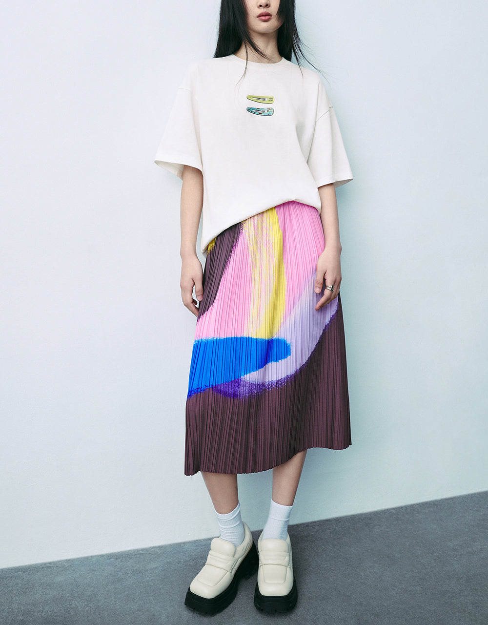 Printed Crew Neck Loose T-Shirt