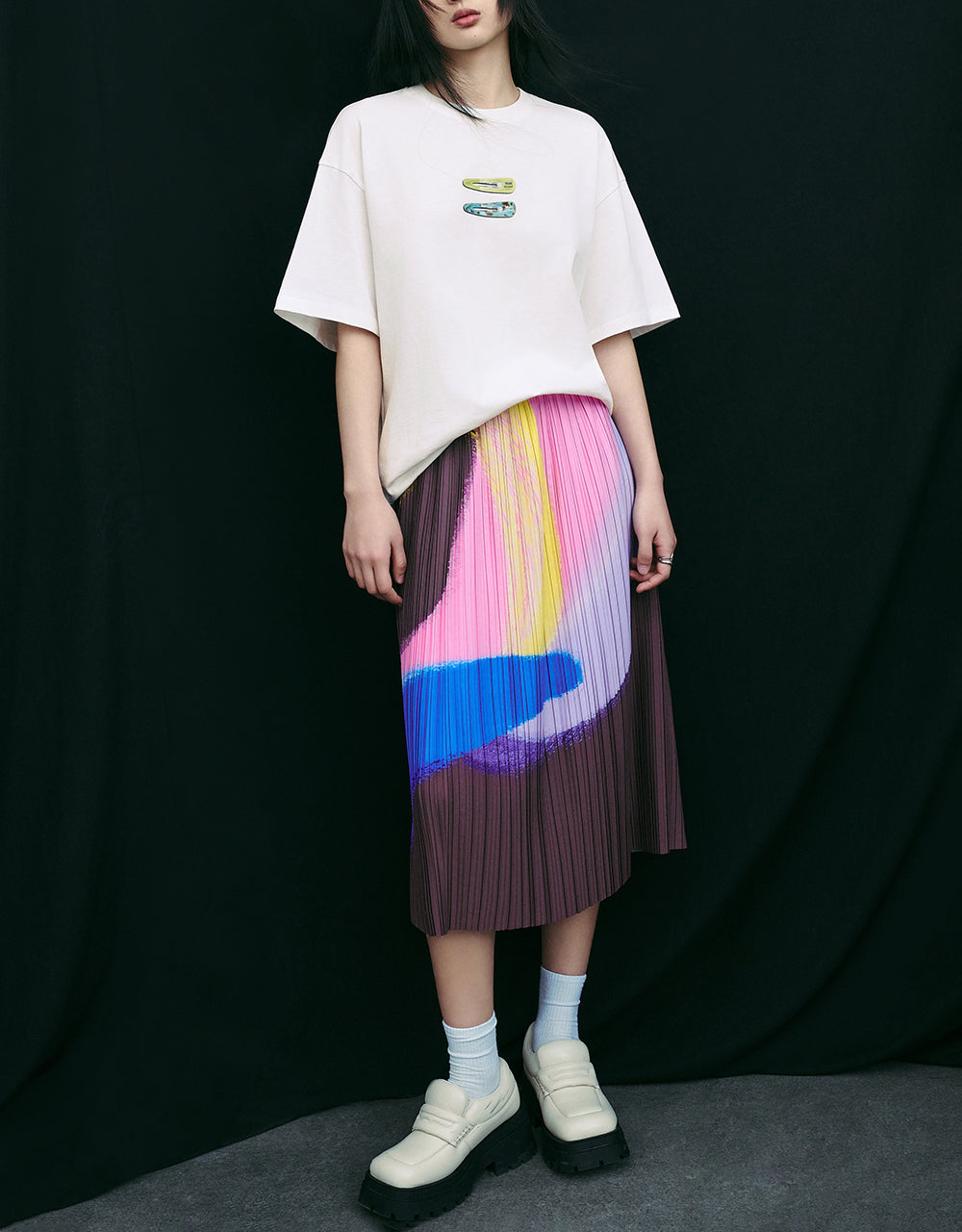 Printed Crew Neck Loose T-Shirt