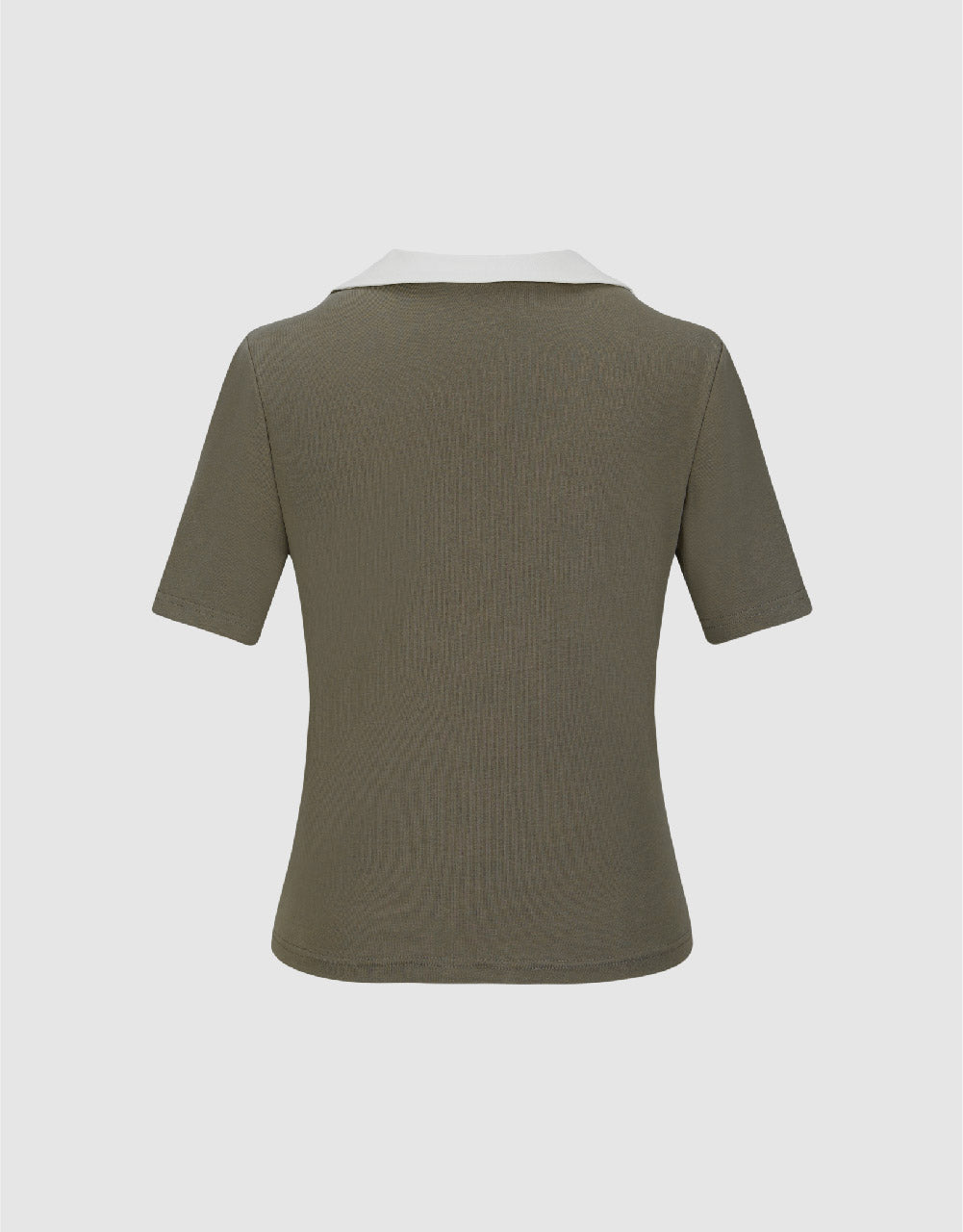 Lapel Skinny Knitted T-Shirt