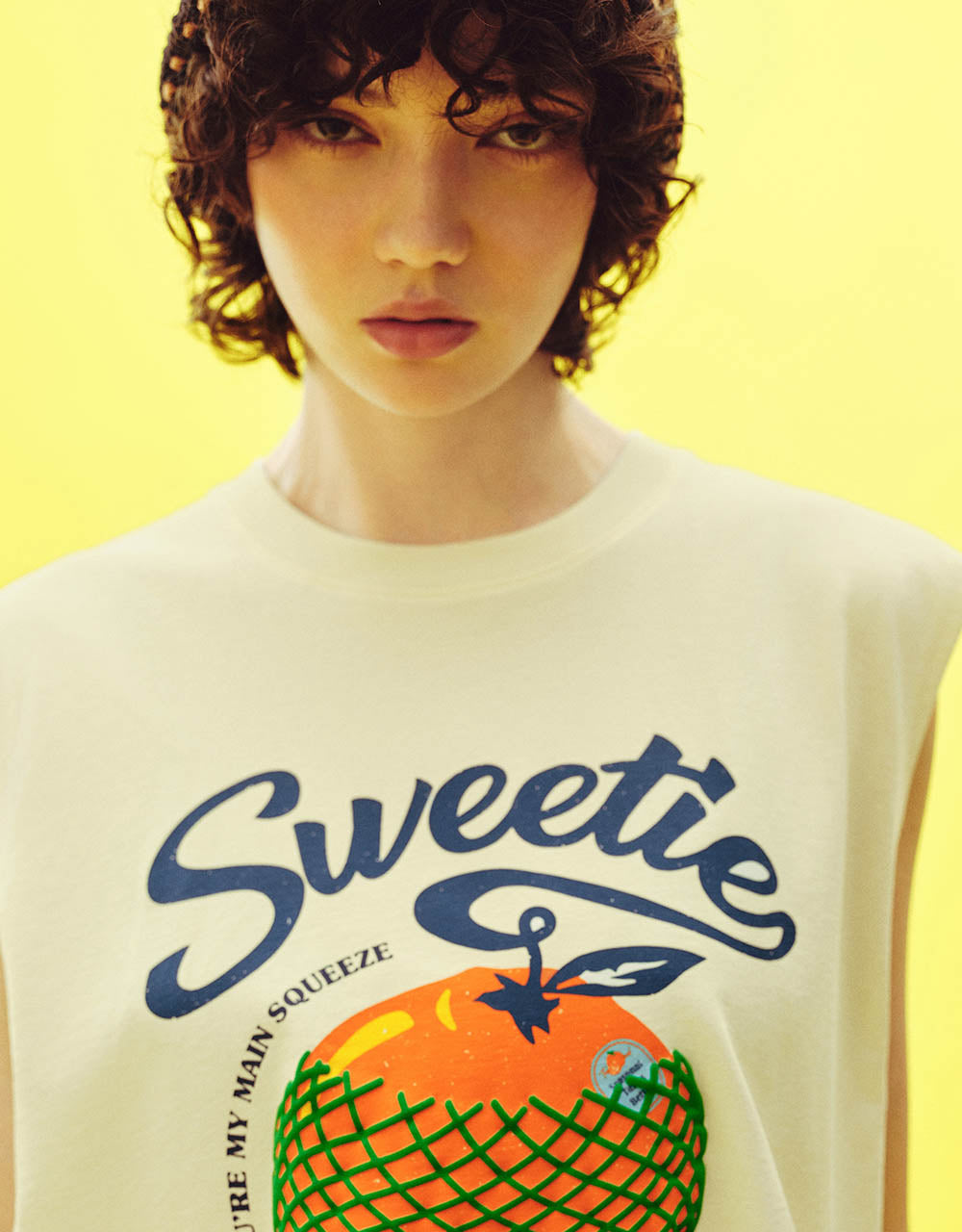 Printed Crew Neck Tank Top