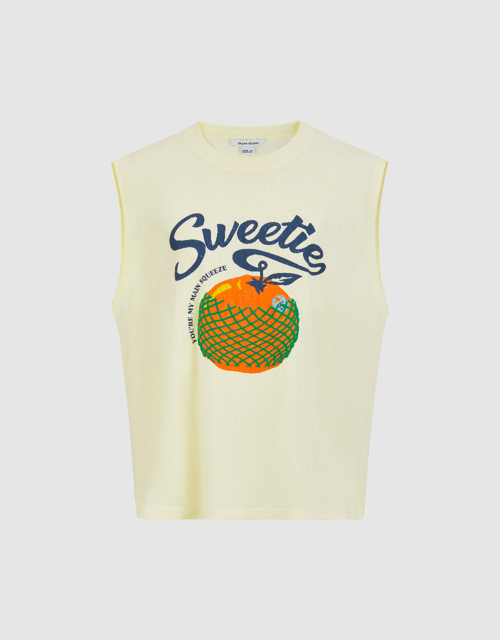 Printed Crew Neck Tank Top