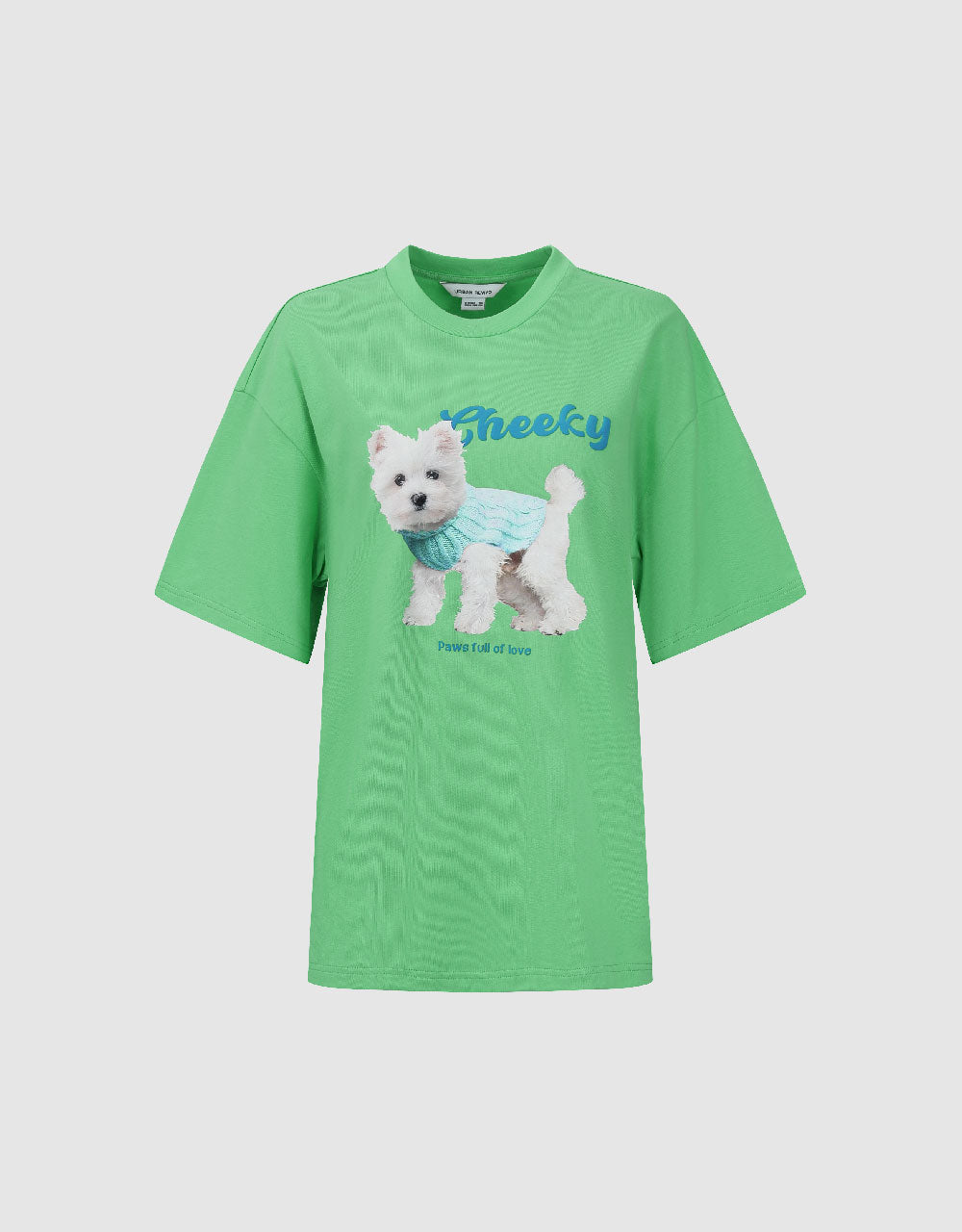 Dog Printed Crew Neck T-Shirt