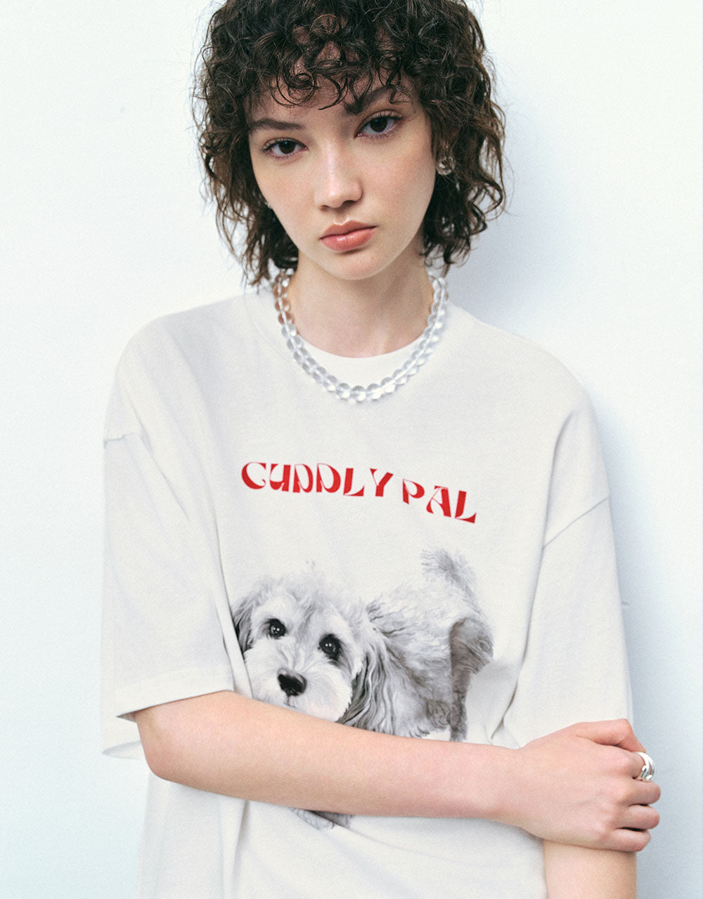 Dog Printed Crew Neck T-Shirt