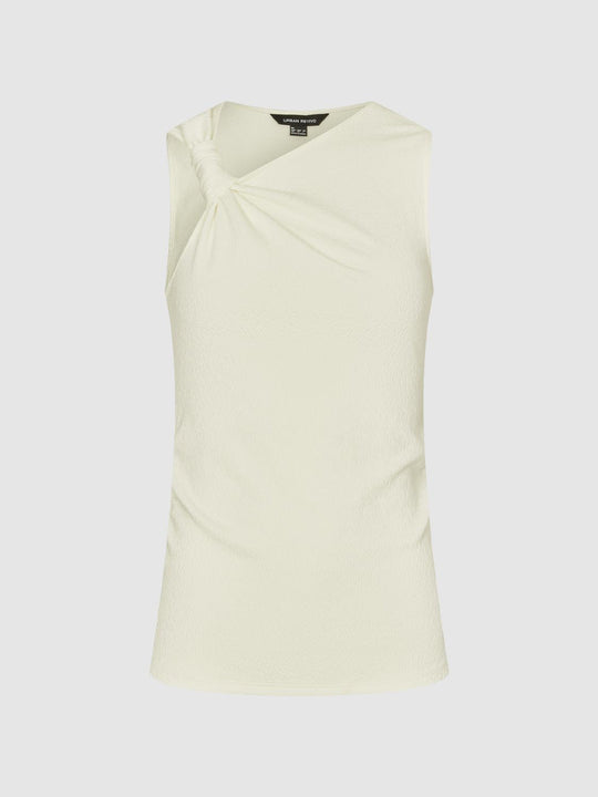 Knot Ruched Skinny Tank Tops